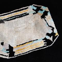 Contemporary Jordi Labanda Black Hand Knotted Wool And Silk Rug Spain 2005 - 4793512