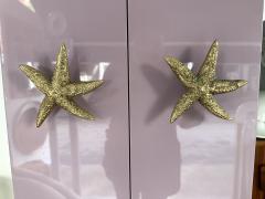 Contemporary Lacquered Brass Starfish and Rock Crystal Cabinet Italy - 3486826