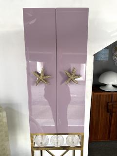 Contemporary Lacquered Brass Starfish and Rock Crystal Cabinet Italy - 3486834