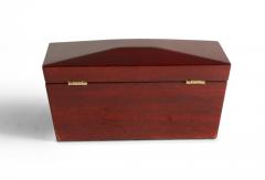 Contemporary Lacquered Cherry Wood Rectangular Decorative Box - 4667845