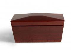 Contemporary Lacquered Cherry Wood Rectangular Decorative Box - 4667847