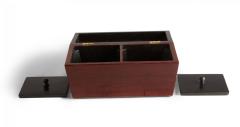 Contemporary Lacquered Cherry Wood Rectangular Decorative Box - 4667849