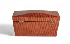 Contemporary Lacquered Tiger Maple Rectangular Decorative Box - 4195873