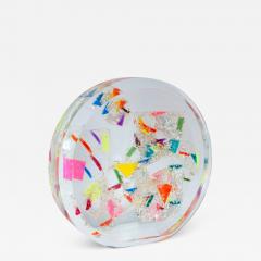 Contemporary Large Multi Colored Acrylic Round Sphere Sculpture - 2250158
