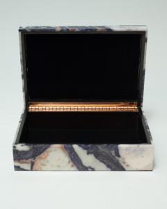 Contemporary Large Purple Opal Box with Hinged Lid - 2430819