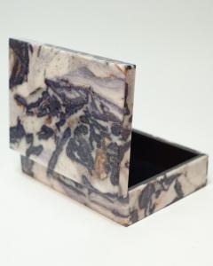 Contemporary Large Purple Opal Box with Hinged Lid - 2430821