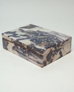 Contemporary Large Purple Opal Box with Hinged Lid - 2430822