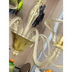 Contemporary Linear Gold Murano Glass Chandelier - 4350400
