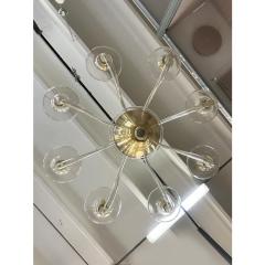 Contemporary Linear Gold Murano Glass Chandelier - 4350401