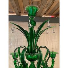 Contemporary Lively Green C Rezzonico Murano Glass Chandelier - 4350049