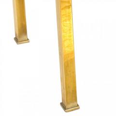 Contemporary Low Brass Mirror Table - 4672786