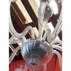 Contemporary Luxury Clear Rostrato Murano Glass Chandelier - 4302829
