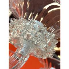 Contemporary Luxury Clear Rostrato Murano Glass Chandelier - 4302833