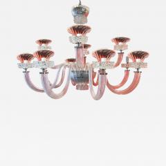 Contemporary Luxury Clear Rostrato Murano Glass Chandelier - 4306074