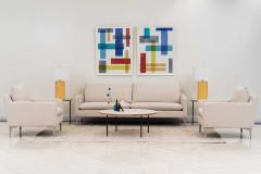 Contemporary Metal Elliptical Table Sculpture - 4675337