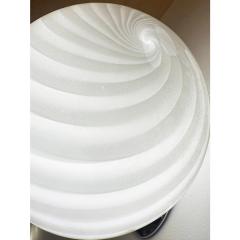 Contemporary Milky White Swirl Murano Glass Wall Sconce - 4302922