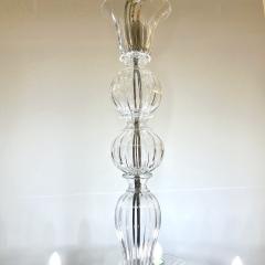 Contemporary Minimalist Italian 8 Arm Crystal Murano Glass Modern Chandelier - 2929224