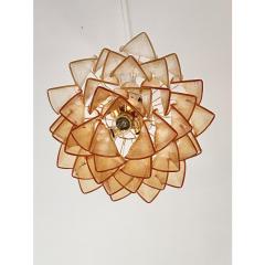 Contemporary Modern Amber Rondini Murano Glass Chandelier - 4460685