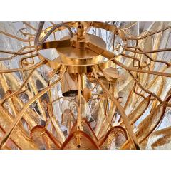 Contemporary Modern Amber Rondini Murano Glass Chandelier - 4460688