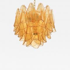 Contemporary Modern Amber Rondini Murano Glass Chandelier - 4460876