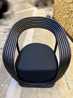 Contemporary Modern Black Bamboo Bentwood Armchair or Lounge Chair IDN 2023 - 3484212