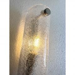 Contemporary Modern Clear Graniglia Canalina Murano Glass Wall Sconce - 4718638