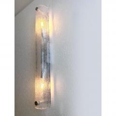 Contemporary Modern Clear Graniglia Canalina Murano Glass Wall Sconce - 4718640