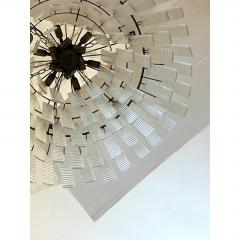 Contemporary Modern Clear Strips Listelli Murano Glass Burnish Flush Mount - 4735682