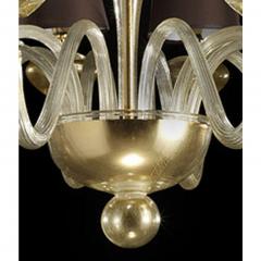 Contemporary Modern Gold Murano Glass Chandelier - 4592118