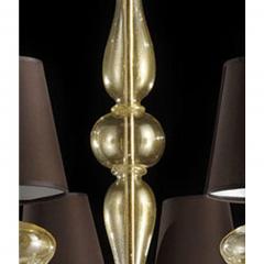 Contemporary Modern Gold Murano Glass Chandelier - 4592119