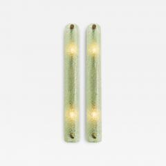 Contemporary Modern Green Graniglia Canalina Murano Glass Wall Sconce Set of 2 - 4718762