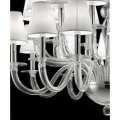 Contemporary Modern Huge Transparent Murano Glass Chandelier - 4566961