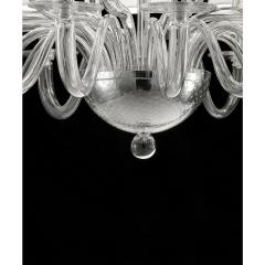 Contemporary Modern Huge Transparent Murano Glass Chandelier - 4566962