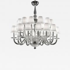 Contemporary Modern Huge Transparent Murano Glass Chandelier - 4567539