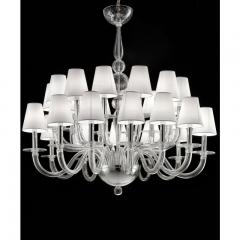 Contemporary Modern Huge Transparent Murano Glass Chandelier - 4592384