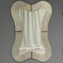 Contemporary Modern Italian Wall Mirrors Murano Glass Silver Leaf Brass - 3859726