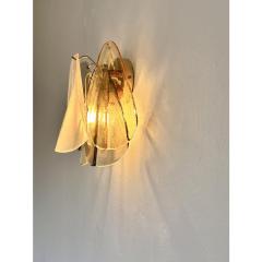 Contemporary Modern Multicolor Amber Rondini Murano Wall Sconces Set of Two - 4460634