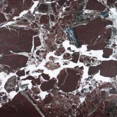 Contemporary Modern Pair of Sideboards in Wood and Burgundy Marble Top Italy - 4449295