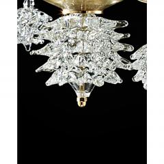 Contemporary Modern Rostrato Gold Murano Glass Chandelier - 4592355