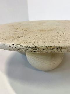 Contemporary Modern Round Travertine Coffee Table - 2992798