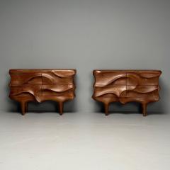 Contemporary Modern Sculptural Cabinets Stained Ash Wood 2024 - 3456829