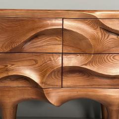 Contemporary Modern Sculptural Cabinets Stained Ash Wood 2024 - 3456838