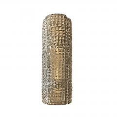 Contemporary Modern Smoked Fum Crocodile Murano Glass Wall Sconces Set of Two - 4755330