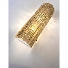 Contemporary Modern Smoked Fum Crocodile Murano Glass Wall Sconces Set of Two - 4755331