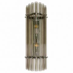 Contemporary Modern Smoked Fum Glass Pipes Wall Sconces Set of Two - 4718388