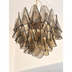 Contemporary Modern Smoked Fum Rondini Murano Glass Chandelier - 4460655