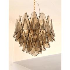 Contemporary Modern Smoked Fum Rondini Murano Glass Chandelier - 4460656