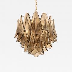 Contemporary Modern Smoked Fum Rondini Murano Glass Chandelier - 4460872