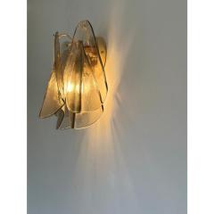 Contemporary Modern Smoked Fum Rondini Murano Wall Sconces Set of Two - 4460650