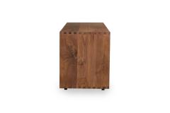 Contemporary Modern Walnut and Etched Brass 3 Door Credenza Sideboard - 4161741